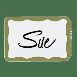 Maco Name Badges, Gold Border, Pack Of 100