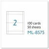 MACO Unruled Microperforated Laser/Inkjet Post Cards, 4 x 6, White, 100 Cards, 2 Cards/Sheet, 50 Sheets/Box