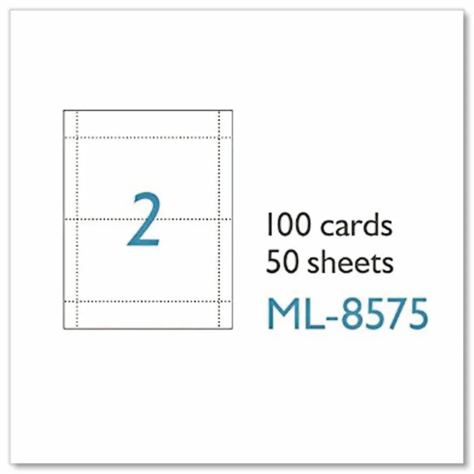 MACO Unruled Microperforated Laser/Inkjet Post Cards, 4 x 6, White, 100 Cards, 2 Cards/Sheet, 50 Sheets/Box