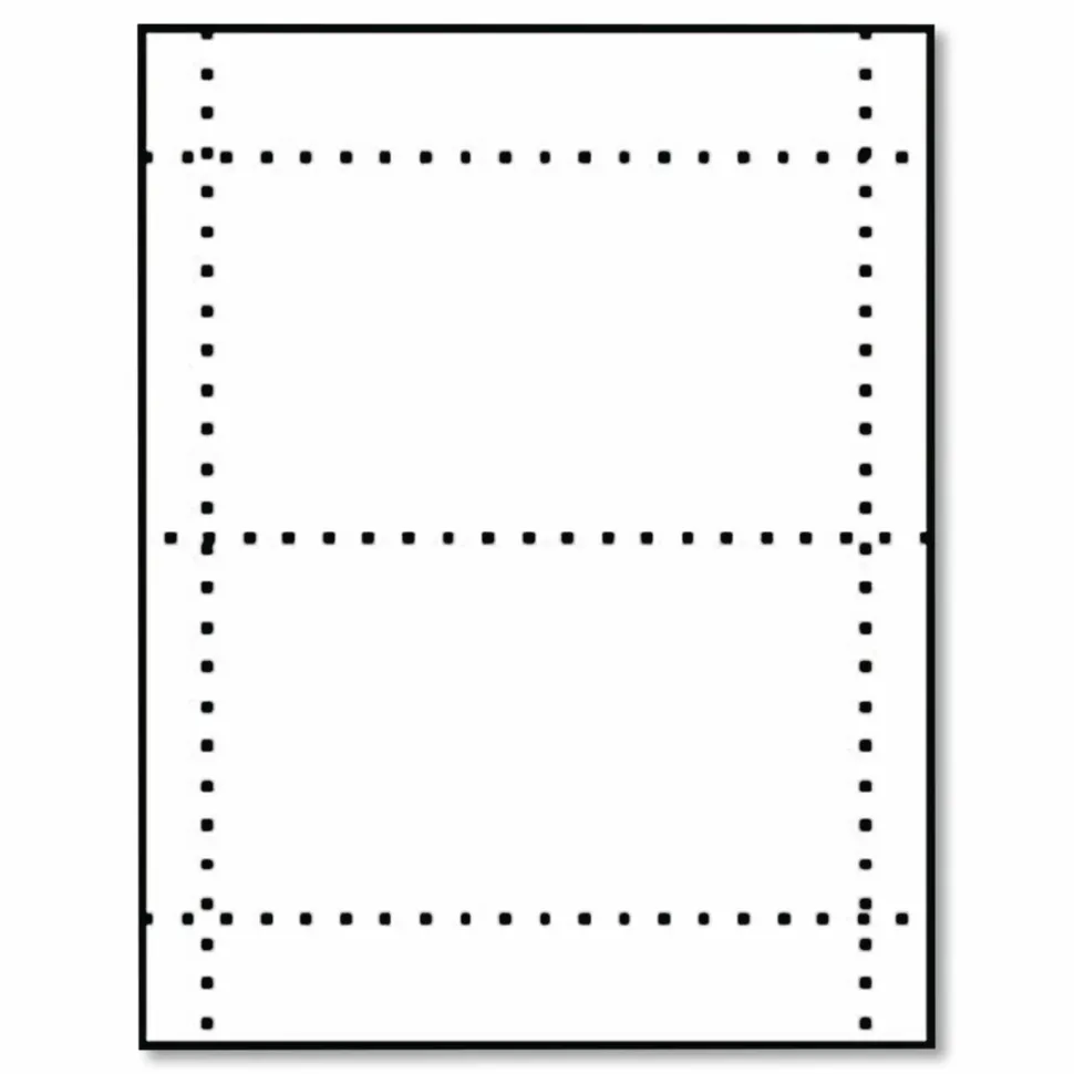 MACO Unruled Microperforated Laser/Inkjet Post Cards, 4 x 6, White, 100 Cards, 2 Cards/Sheet, 50 Sheets/Box