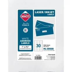MACO White Laser/Ink Jet Address Label
