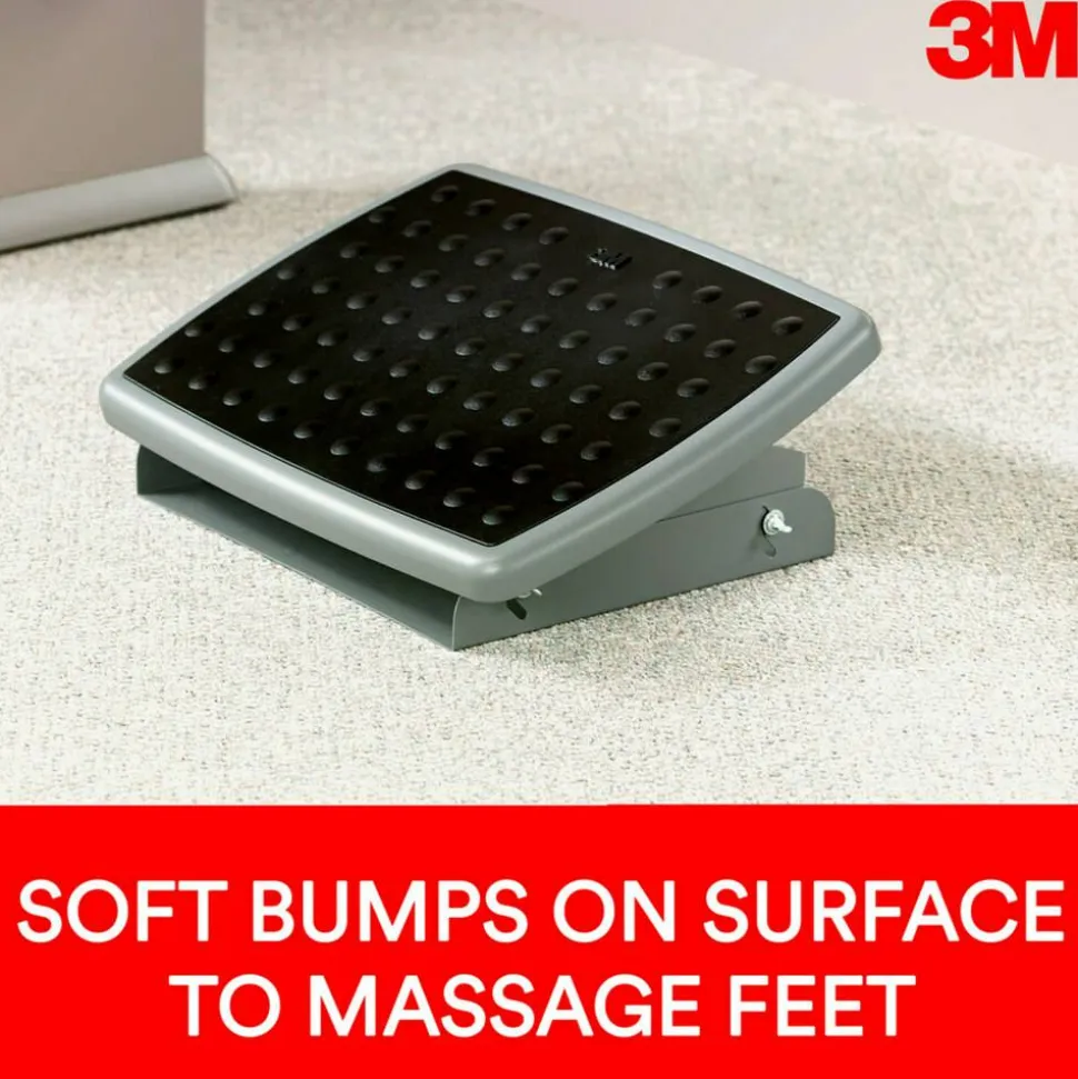 3M Adjustable Footrest, Charcoal