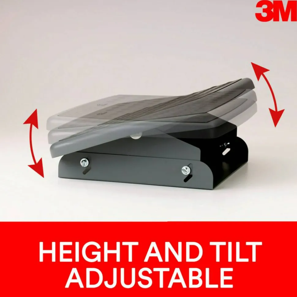 3M Adjustable Footrest, Charcoal