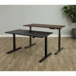 Magellan 60"W Pneumatic Height-Adjustable Standing Desk, Espresso