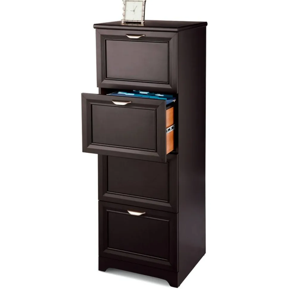 Magellan 19”D Vertical 4-Drawer File Cabinet, Espresso