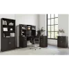 Magellan 72"H 5-Shelf Contemporary Bookcase With Doors, Espresso/Dark Finish
