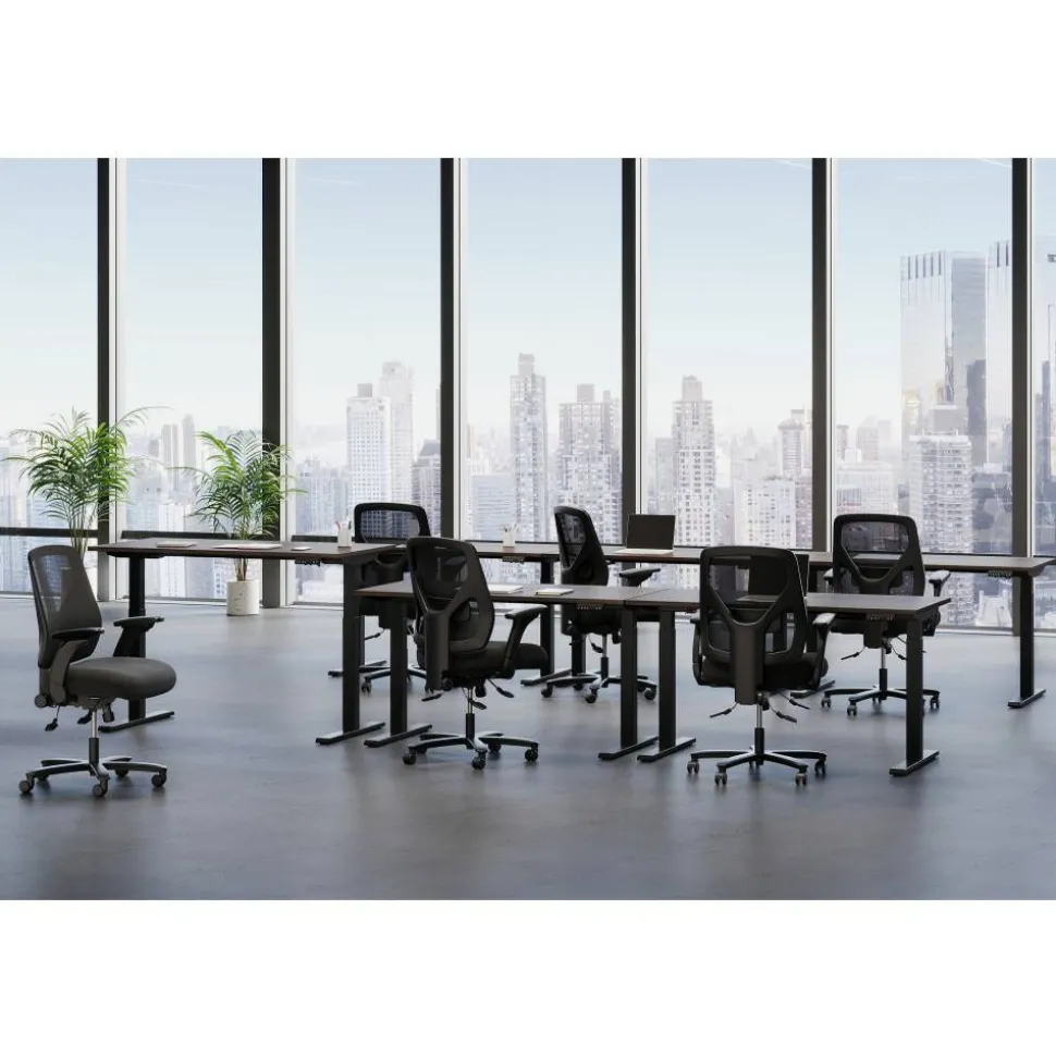 Magellan Performance Electric 60"W Height-Adjustable Standing Desk, Espresso, BIFMA Compliant