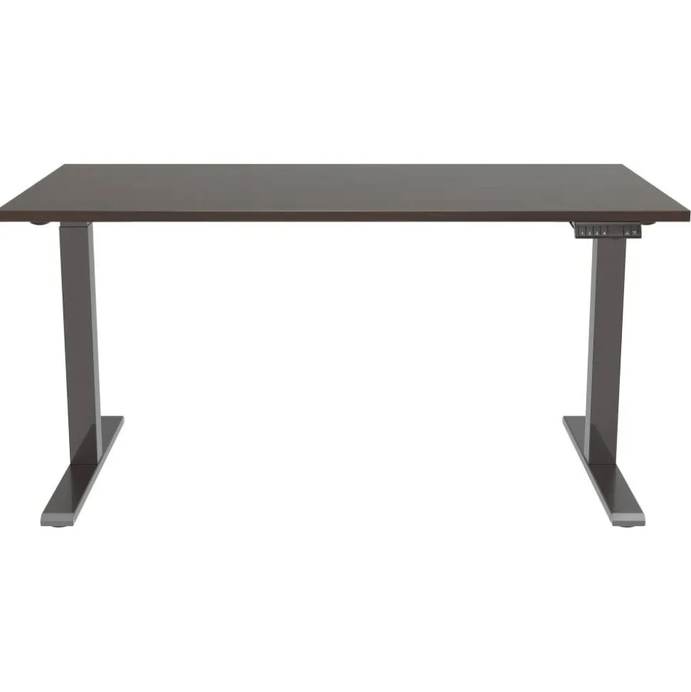 Magellan Performance Electric 60"W Height-Adjustable Standing Desk, Espresso, BIFMA Compliant