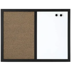 Magnetic Dry-Erase Whiteboard/Cork Bulletin Board, 24'' x 36