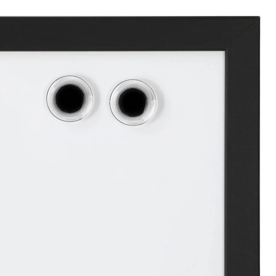 Magnetic Dry-Erase Whiteboard/Cork Bulletin Board, 24'' x 36", Black Frame