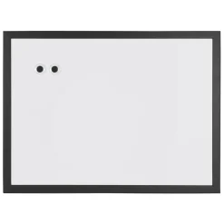 Magnetic Dry-Erase Whiteboard, 18" x 24", Black Finish Frame