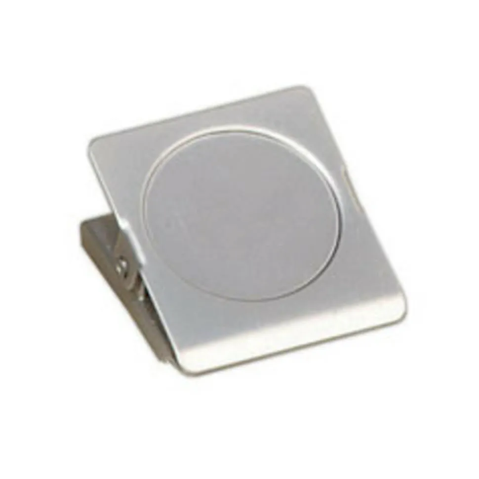 Magnetic Clips, 1-3/4", Silver, Pack Of 3