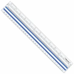 Magnifying Ruler, 12", Clear