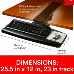 3M AKT170LE Adjustable Keyboard Tray