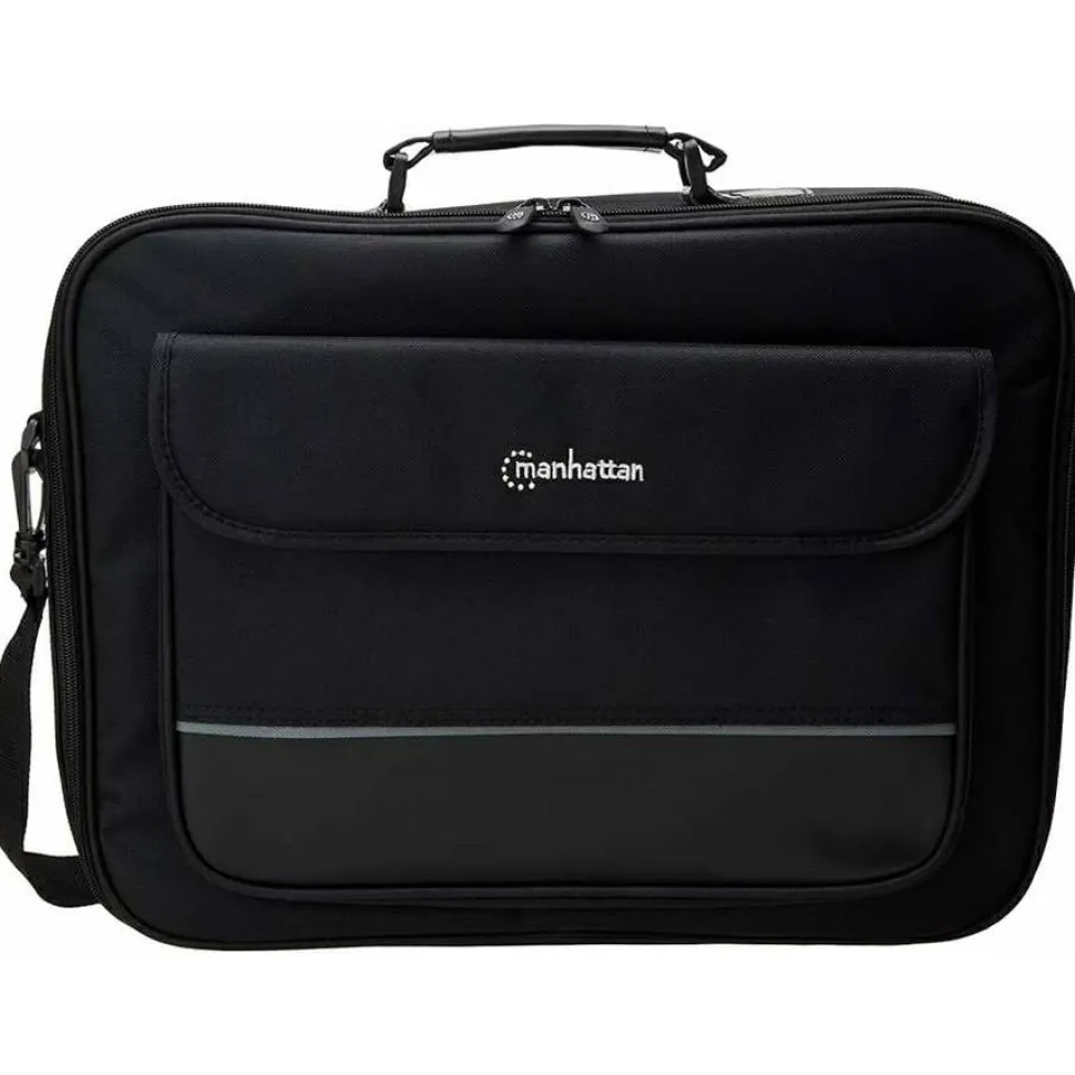 Manhattan Empire II 17" Laptop Briefcase, Black