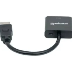 Manhattan HDMI Male to VGA Female Converter with Optional USB Micro-B Power Port - Retail Bag