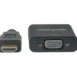Manhattan HDMI Male to VGA Female Converter with Optional USB Micro-B Power Port - Retail Bag