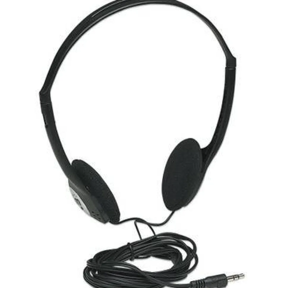 Manhattan Lightweight Stereo Headphones with Cushioned Earpads