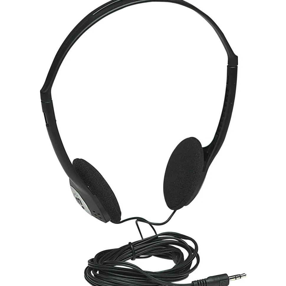 Manhattan Lightweight Stereo Headphones with Cushioned Earpads
