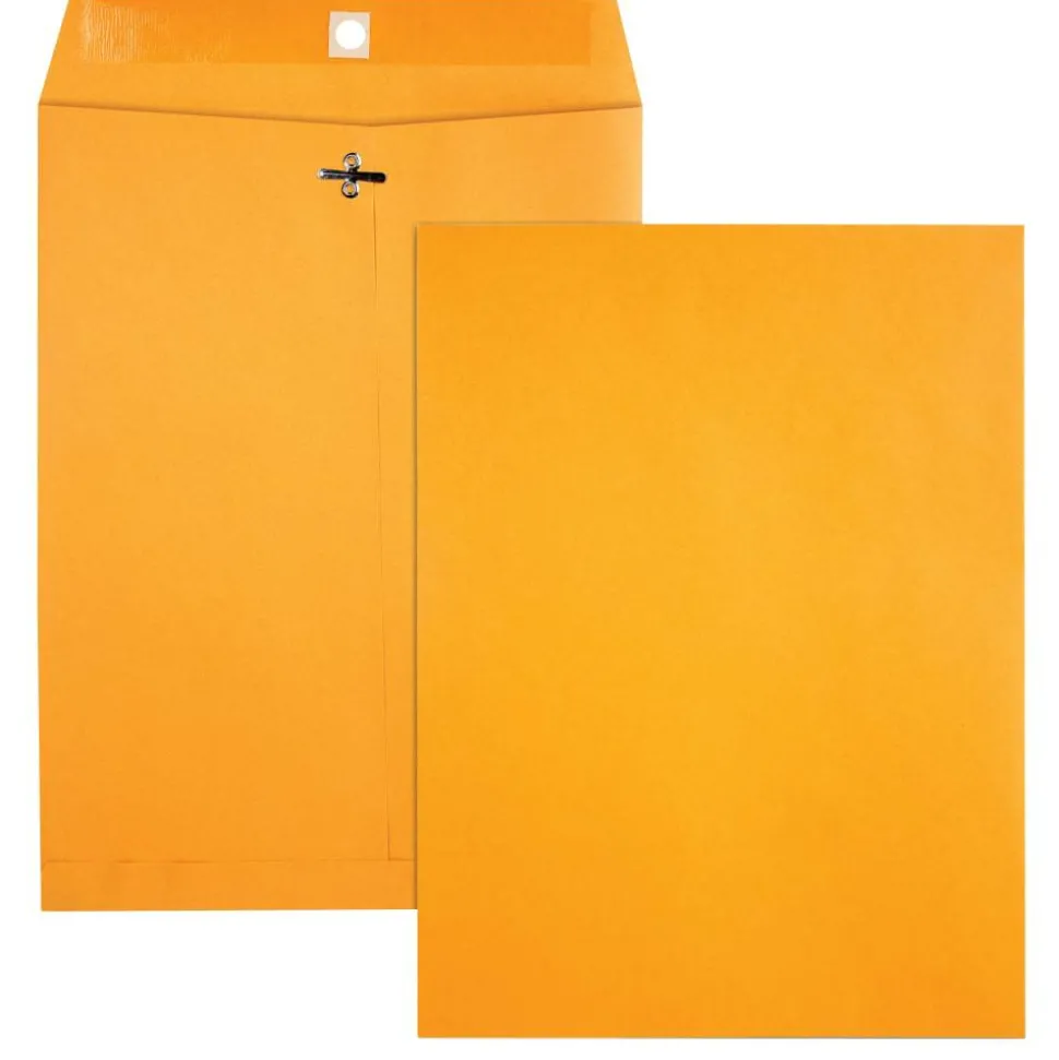 Manila Envelopes, 10" x 13", Clasp Closure, Brown Kraft, Box Of 100