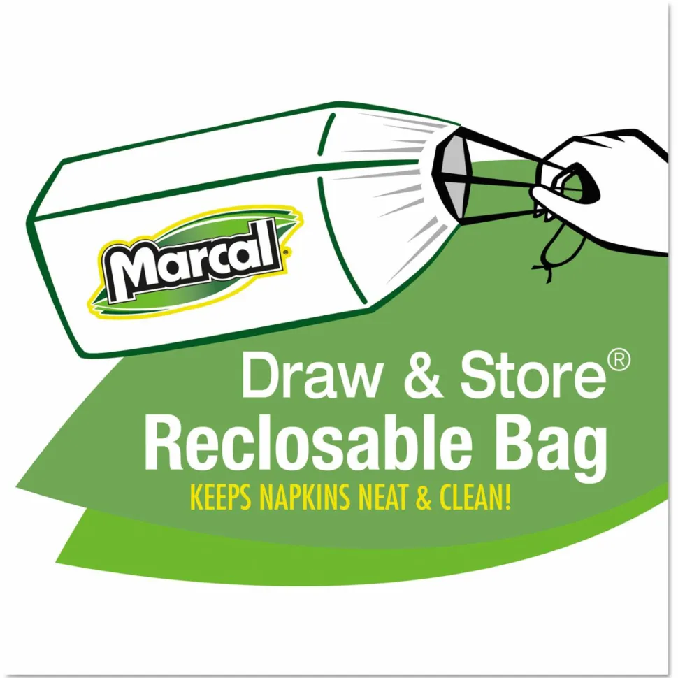 Marcal Luncheon Napkins, 11-3/8"H x 10-1/2"W, 100% Recycled, Pack Of 400
