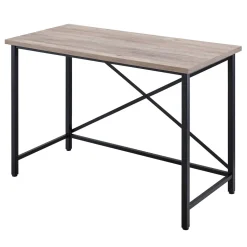 Martina Rectangular 47.5" Wide Desk in Black/Gray Oak