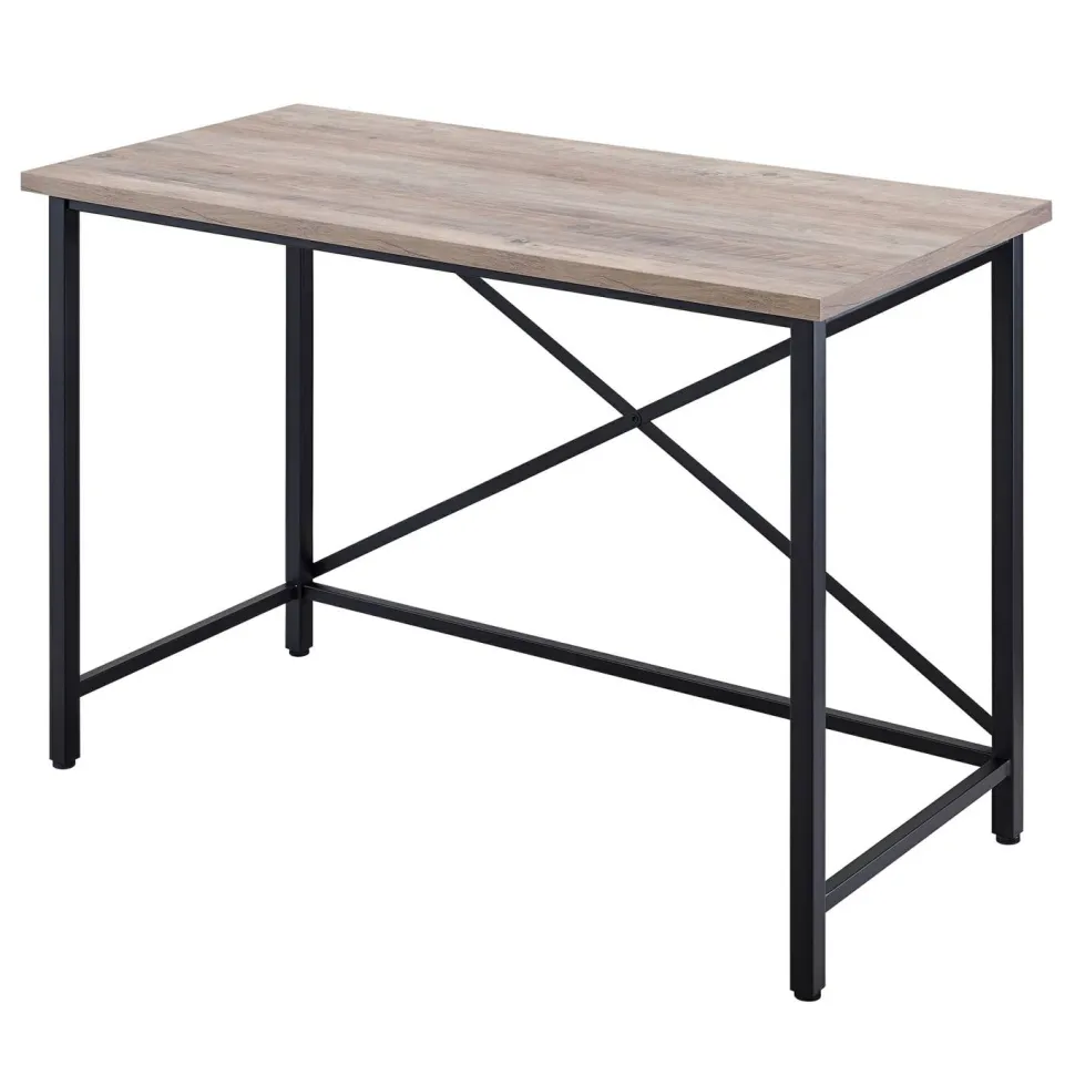 Martina Rectangular 47.5" Wide Desk in Black/Gray Oak
