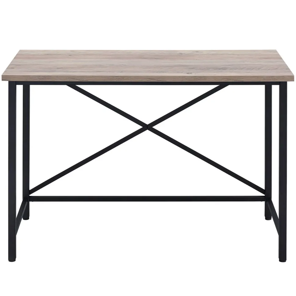 Martina Rectangular 47.5" Wide Desk in Black/Gray Oak