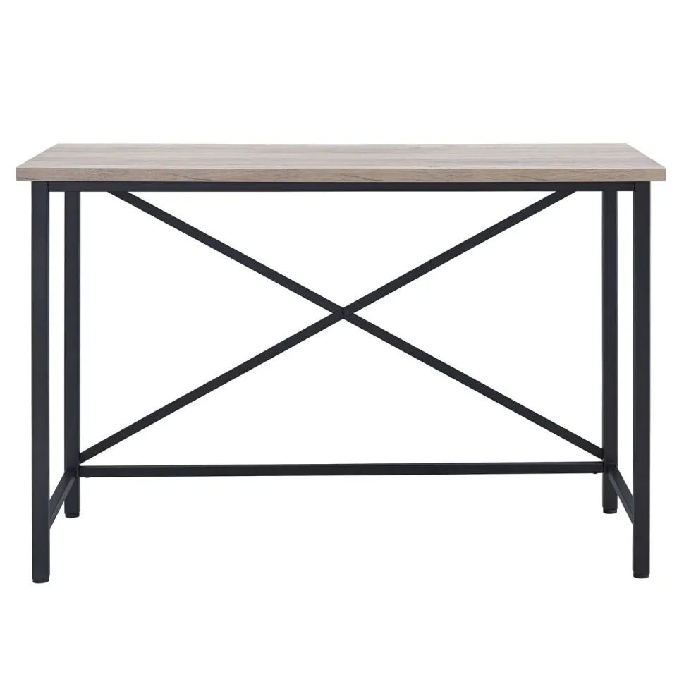 Martina Rectangular 47.5" Wide Desk in Black/Gray Oak