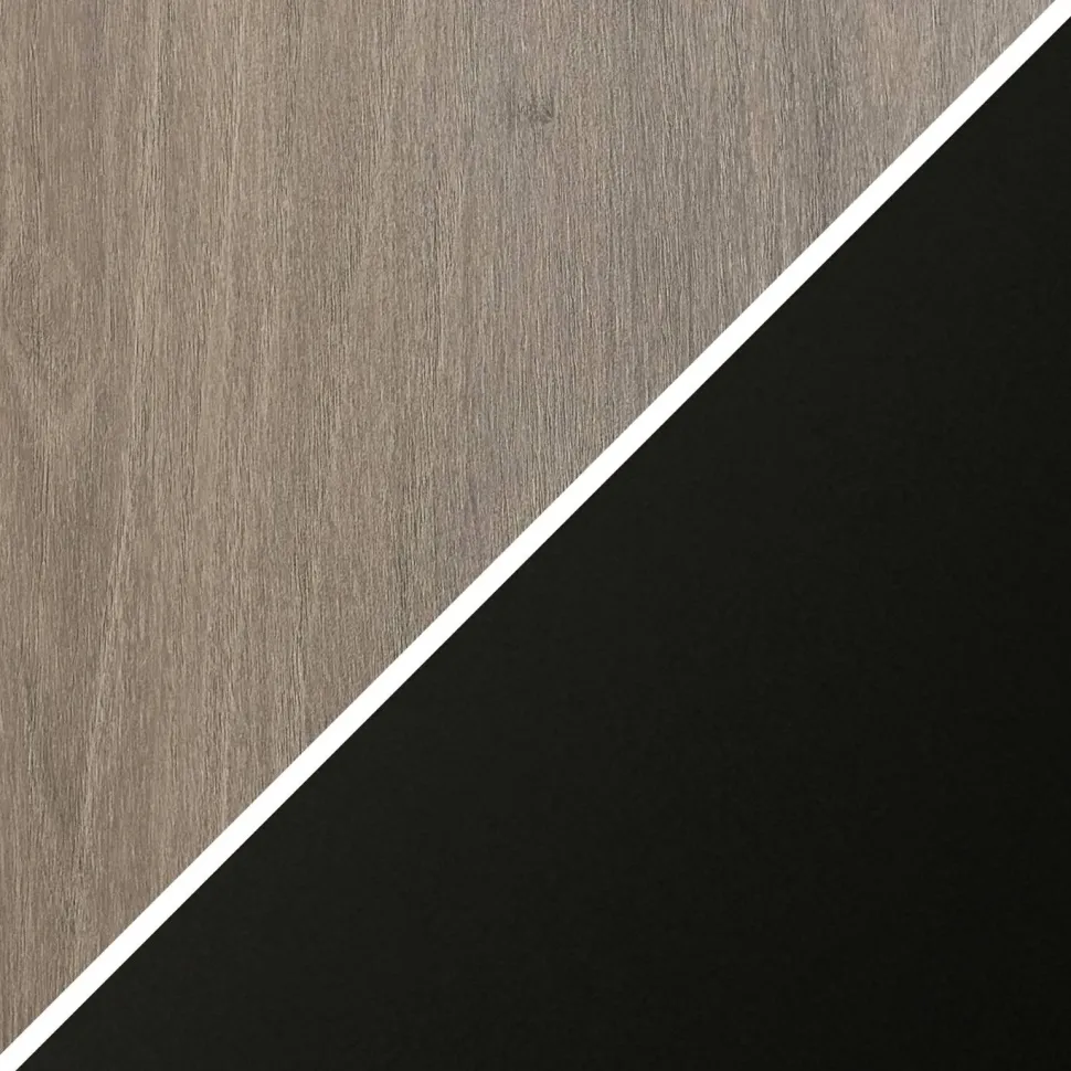 Martina Rectangular 47.5" Wide Desk in Black/Gray Oak