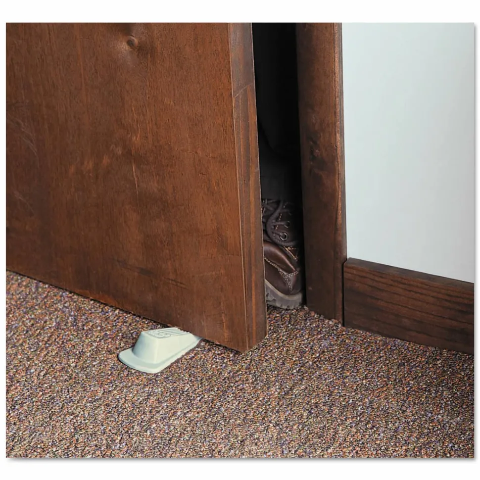 Master Caster Big Foot Doorstop, 1 1/4"H x 2"W x 4 3/4"D, Beige