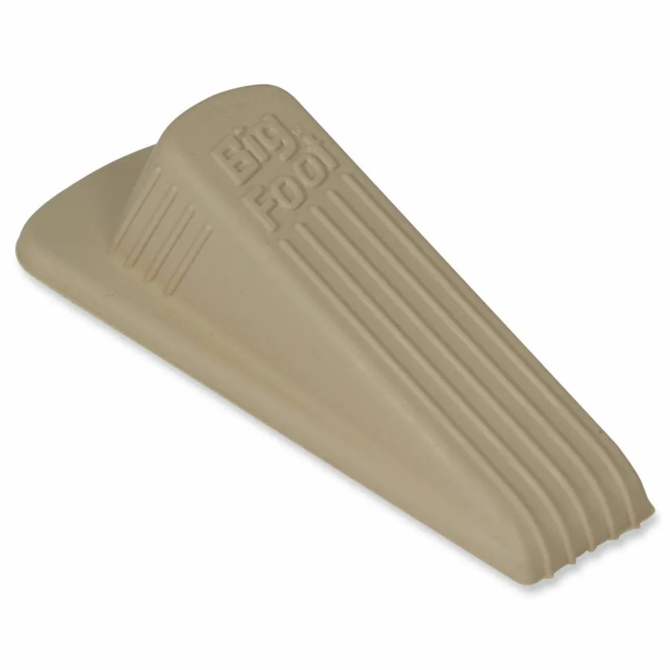 Master Caster Big Foot Doorstop, 1 1/4"H x 2"W x 4 3/4"D, Beige
