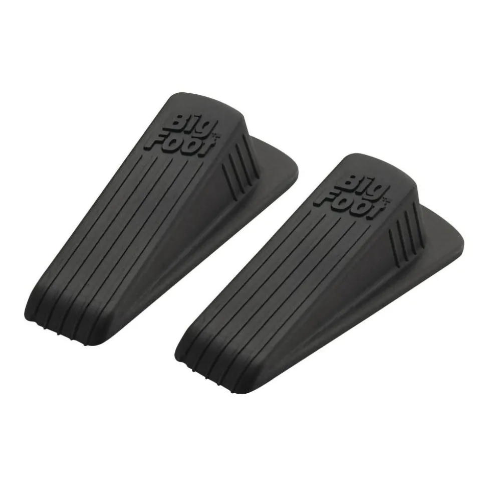 Master Caster Big Foot Doorstops, 1-1/4"H x 2"W x 4-3/4"D, Brown, Pack Of 2