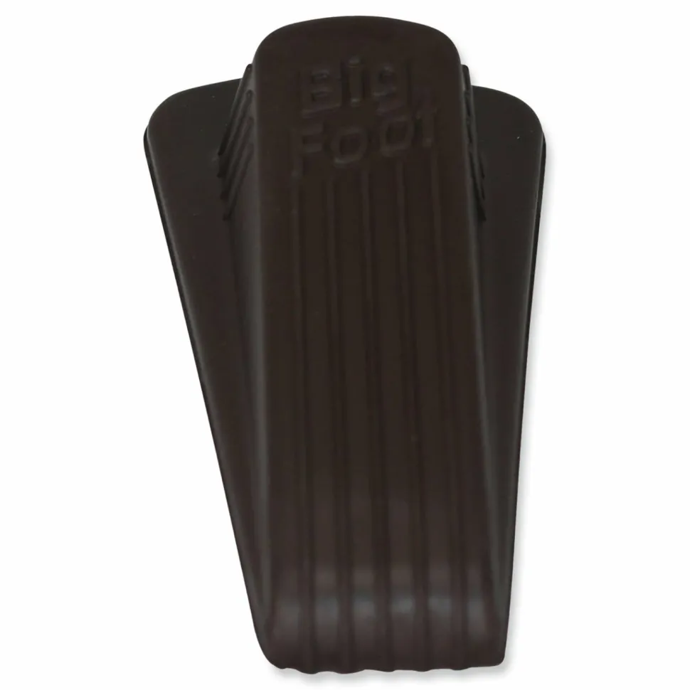 Master Caster Big Foot Doorstops, 1-1/4"H x 2"W x 4-3/4"D, Brown, Pack Of 2