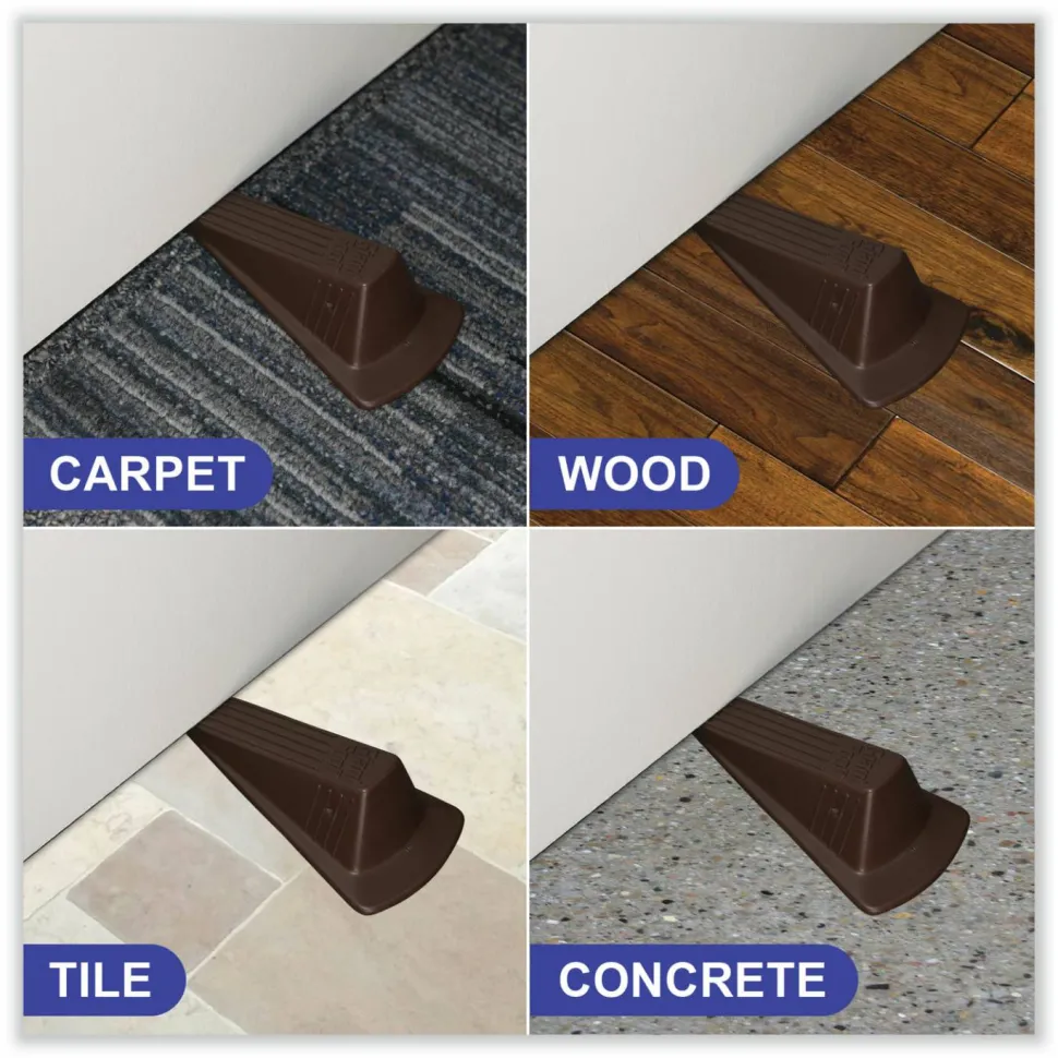 Master Caster Giant Foot Door Stop, Brown
