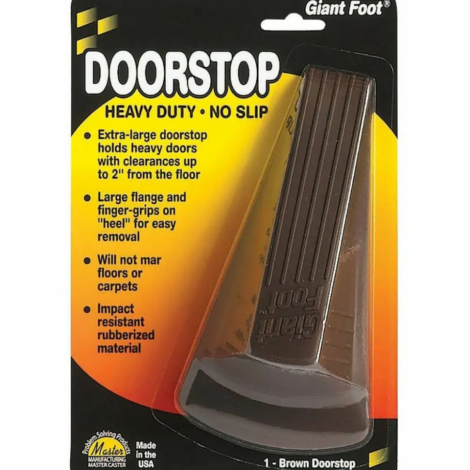 Master Caster Giant Foot Door Stop, Brown