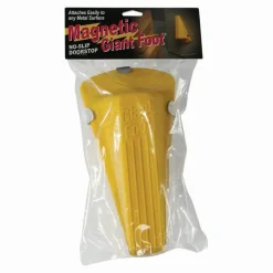 Master Caster Magnetic Giant Foot Doorstop, Yellow