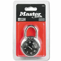 Master Lock Combination Padlock, Black/Chrome