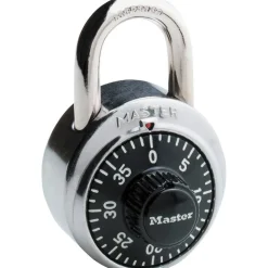 Master Lock Combination Padlock, Black/Chrome