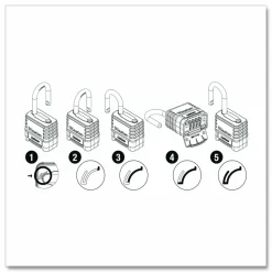 Master Lock ProSeries Stainless Steel Combination Lock, 5/16", Stainless Steel