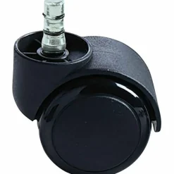 Master Caster Futura Noiseless Chair Mat Casters - 2.19" Diameter - 120 lb Load Capacity - Polyurethane - Matte Black - 1 Set