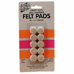 Master Caster Scratch Guard Self-Adhesive Felt Pads, 3/4