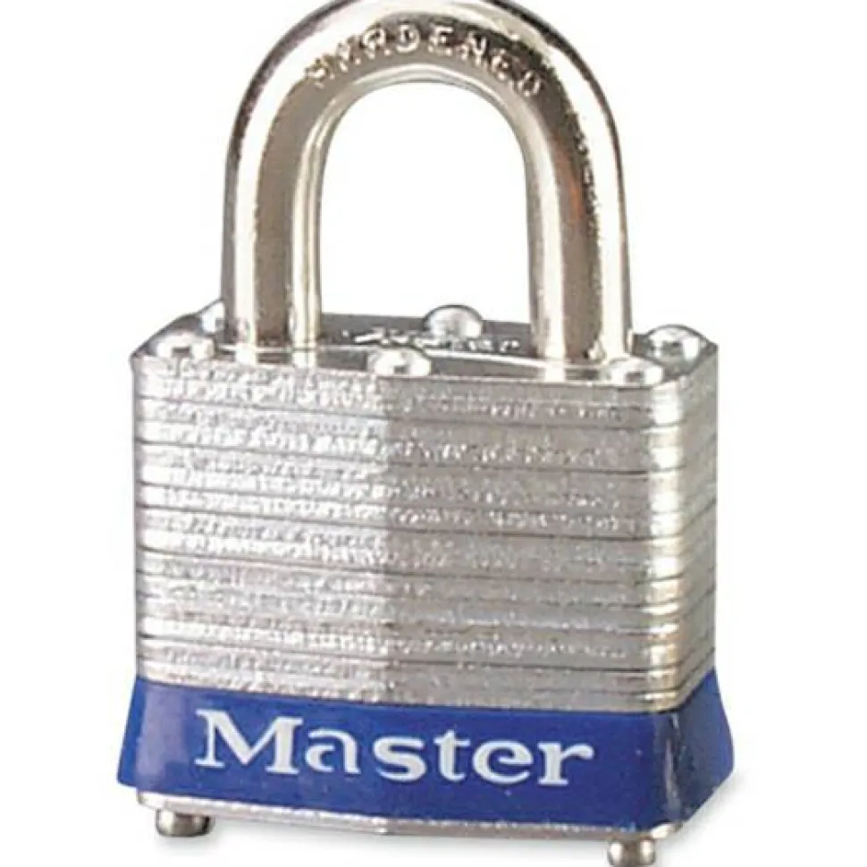 Master Lock Laminated Padlock, Steel, Silver