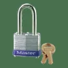 Master Lock Long-Shackle Padlock, Steel Gray