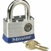 Master Lock 2" Steel Security Padlock - Cut Resistant - Steel - Silver - 1 Each
