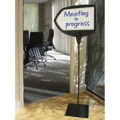 MasterVision Arrow Easy-Clean Dry-Erase Sign Stand, 17