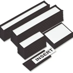 MasterVision Black Magnetic Data Cards