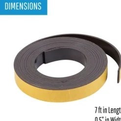 MasterVision Magnetic Adhesive Tape, 84" x 1/2"
