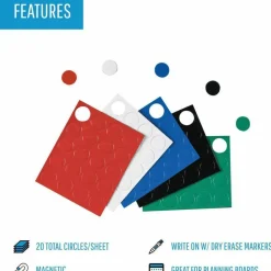 MasterVision Magnetic Color Coding Dots