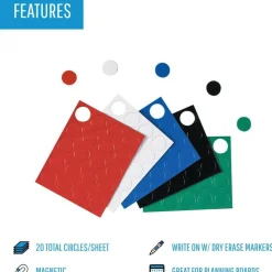 MasterVision Magnetic Color Coding Dots
